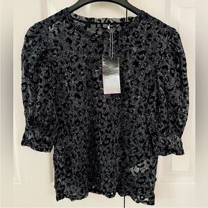 NWT Zara Collection Shimmering Top Size S